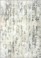 8x10 Area Rugs for Living Room: Washable Abstract Grey Brown Badroom Carpet | - Image 3