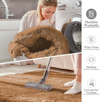 OLANLY 2x3 Machine Washable Small Bedside Rug, Soft Fluffy Shaggy Entryway - Image 2