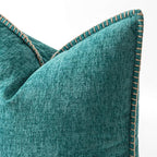 MIULEE Decorative Couch Throw Pillow Covers 20x20 Inch Teal 2 Pack | Farmhouse - Image 2