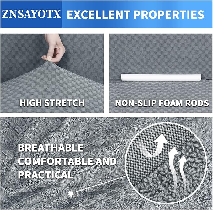 ZNSAYOTX 1 Piece Jacquard Couch Covers - Image 4