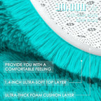OLANLY Teal Blue Round Rugs for Bedroom - Image 7
