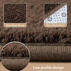 2x6 Runner Rug for Hallway, Long Runner Rugs Non Slip, Coffee | Soft Washable - Image 6