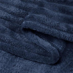 BEDELITE 3D Ribbed Jacquard Navy King Size Blankets - Image 5