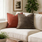 MIULEE Decorative Euro Sham Pillow Covers 24x24 Inch Brown 2 Pack | Farmhouse - Image 4