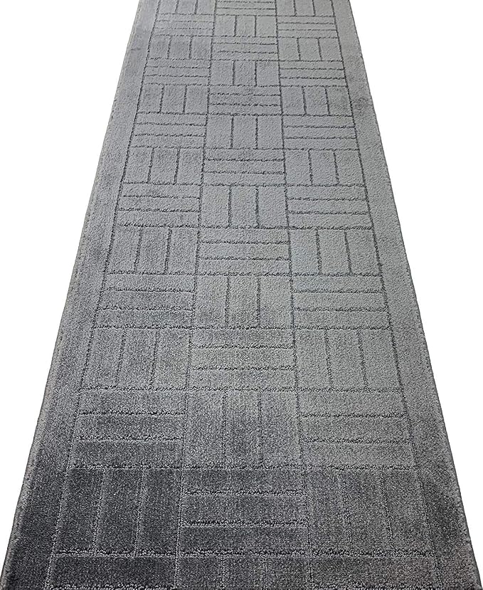 10 Ft Charcoal Hallway Runner Rug Non Slip Washable, Kitchen Entryway | Custom - Image 3
