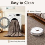 3x5 Coffee/White Area Rug Washable Non-Slip Soft Thin - Image 7
