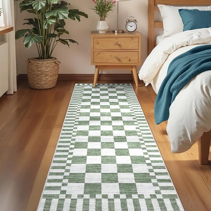GarveeHome 2x12 Checkered Kitchen Runner Rug - Image 3