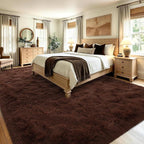 8x10 Extra Large Brown Fluffy Area Rug Non-Slip - Image 4