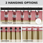 MIULEE 100% Blackout Linen Curtains 42 x 84 Inch Dusty Rose Pink 2 Panels | - Image 5