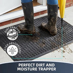 Front Door Mat Outside Entrance, Heavy Duty Waterproof Doormat | 31.5"x20" - Image 3