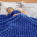 Exclusivo Mezcla Striped Twin Size Fleece Blanket - Image 2