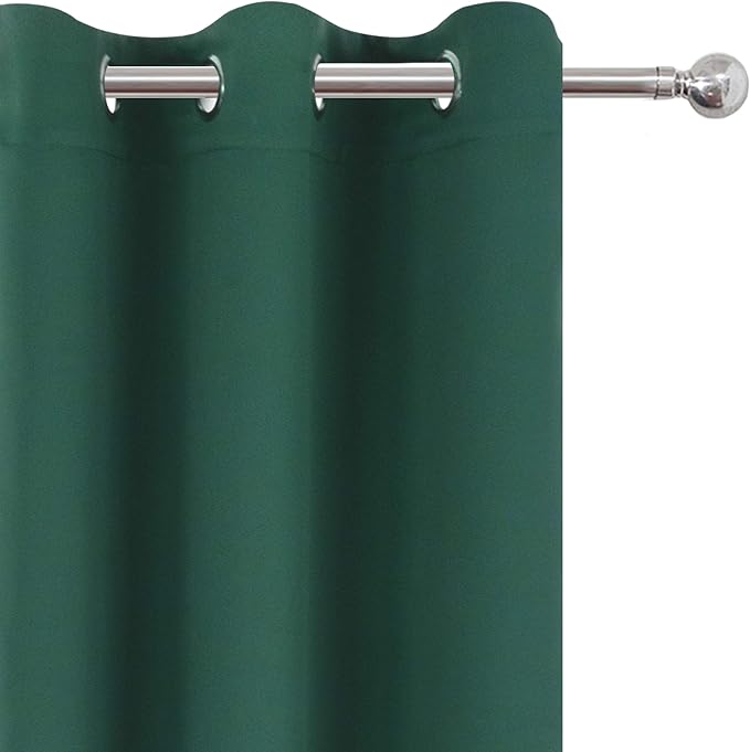 Dark Green Thermal Blackout Curtains/42 x 95 Inch/Set of 2 Panels Room - Image 6