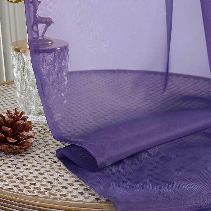 Purple Bedroom Curtains 2 Panel Sets 96 Inch Length, 59 Inch Extra Wide Light - Image 4