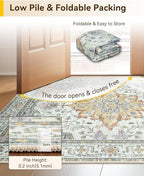 RELEANY Washable Area Rug, Runner 2'6"x5', Water Repellent, Pet Friendly - Image 5
