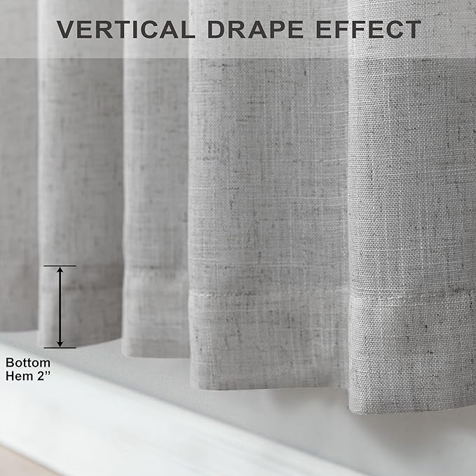 Light Grey Curtains 45 Inch Length - Image 6
