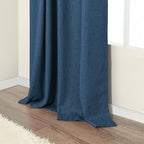 Navy Blue Short Blackout Curtains 54 Inch Length 2 Panels - Image 8