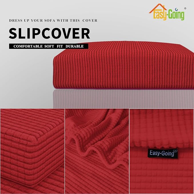 Easy-Going Stretch 1 Piece Couch Cushion Cover - Image 3