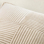 MIULEE Decorative Lumbar Throw Pillow Covers 12x20 Inch Beige 2 Pack | Boho - Image 5