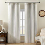 100% Blackout Pinch Pleated Linen Curtains 105 Inches Long by AUSSPVOCT