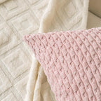 Set of 4 Light Pink Decorative Throw Pillow Covers 26x26 Inch Corduroy Pillow - Image 6