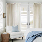 Natural Pinch Pleated Linen 84 Inch Curtains 100 Inch Width | Extra Wide - Image 6