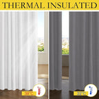NICETOWN Full Blackout Linen Curtains 102" Length - Image 5