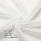 Ivory Sheer Curtains 84 Inches Long 2 Panels, Solid Voile Light Filtering Airy - Image 6