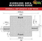 Easy-Going Reversible Couch Cover, 3 Cushion Sofa, Water Resistant Furniture Mat - Image 6