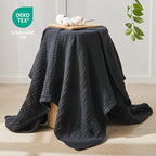 EMME Muslin Blankets for Adults Throw Blanket for Couch Breathable Gauze Soft - Image 4