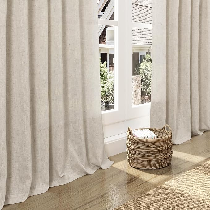 Living Room Curtains 72 Inch Length Linen Boho Luxury Light Filtering Semi - Image 5