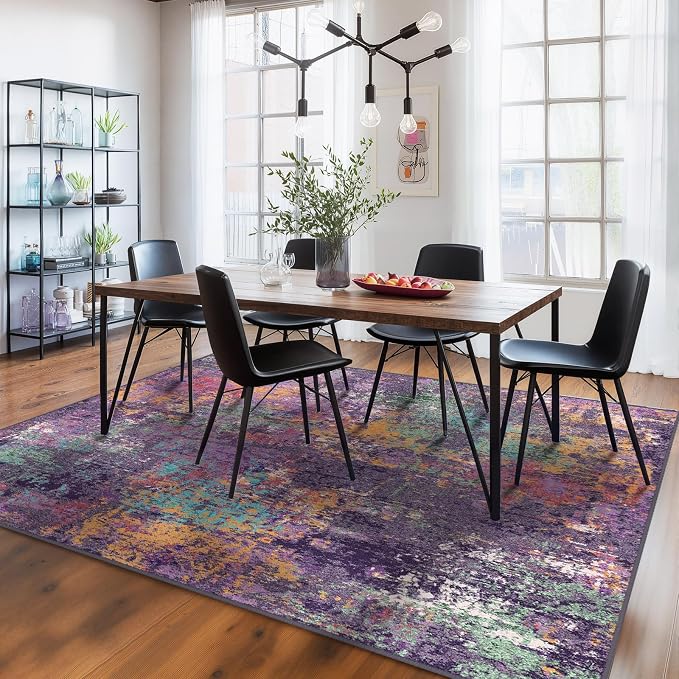 RELEANY Washable 10'x14' Abstract Area Rug - Image 2