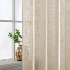MIULEE Beige Linen Curtains 52x45 Inch Length - Image 5