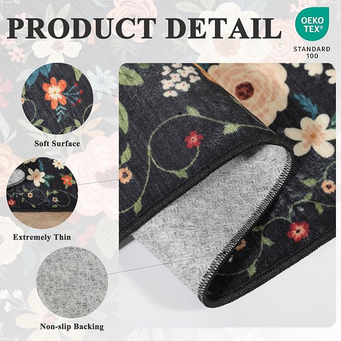 DUKINO 3x7 Kitchen Runner Rug, Washable Rug - Image 5