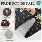DUKINO 5x8 Area Rug for Bedroom, Soft Floral Washable Rug Non Slip, - Image 4