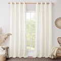 Linen Curtains 102 Inches Long for Living Room, Bronze Grommet Linen Textured by LAMIT