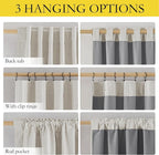 NICETOWN 100% Blackout Linen Curtains - Image 3