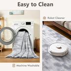 2x8 Tie-dye Light Grey Runner Rug Washable Non-Slip - Image 6