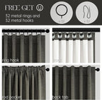 95 Inch Long Gray Blackout Curtains - Image 4