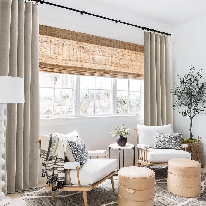 RYB HOME Extra Long Linen Curtains - Image 6