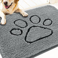 OLANLY Dog Door Mat for Muddy Paws 34x21, Paw Print Design Chenille Mud Mat | by OLANLY