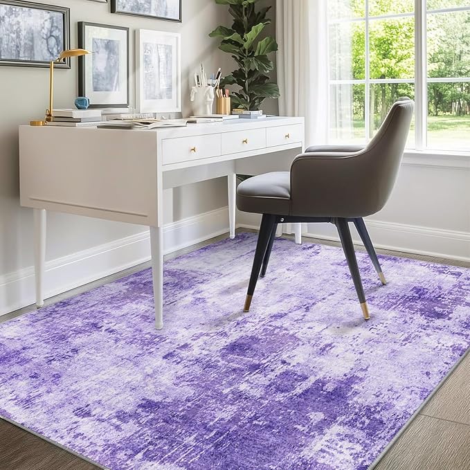 RELEANY Washable 7'x9' Abstract Area Rug - Image 9