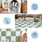 GarveeHome 2x10 Checkered Kitchen Runner Rug - Image 8