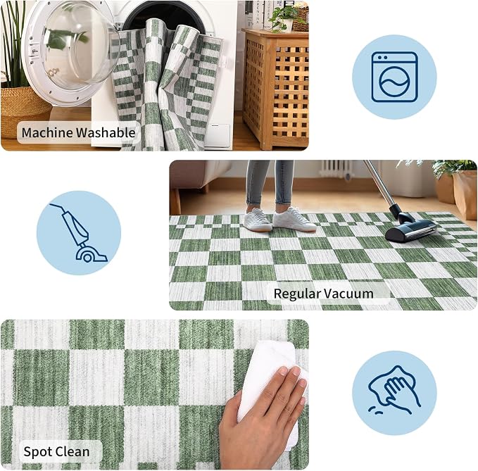 GarveeHome Checkered Rug 4x6 Area Rugs - Image 7