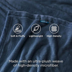 Bedsure GentleSoft Fleece Blanket Twin Size Blue - Image 3