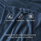 Bedsure GentleSoft Fleece Blankets Queen Size Blue - Image 3