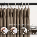 Pinch Pleated Blackout Curtains 132 Inch Long 2 Panels - Image 2