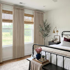 Camel Tan Linen Pleated Semi Sheer Privacy Back Tab Curtains 102 Inch Long | - Image 8