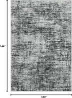 9x12 Area Rugs for Living Room: Washable Abstract Black Badroom Carpet | - Image 2
