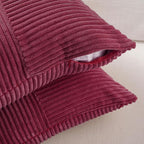 Fancy Homi 2 Packs Burgundy Lumbar Decorative Throw Pillow Covers 14x22 Inch - Image 4