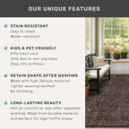 Vintage 8ft Long Runners for Hallways, Washable Dark Brown 3x8 Kitchen Runner - Image 5